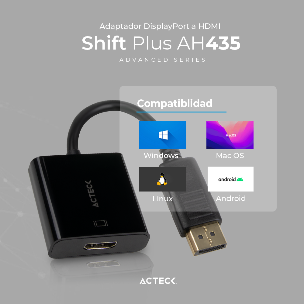 Adaptador HDMI a Displayport ACTECK AH435 