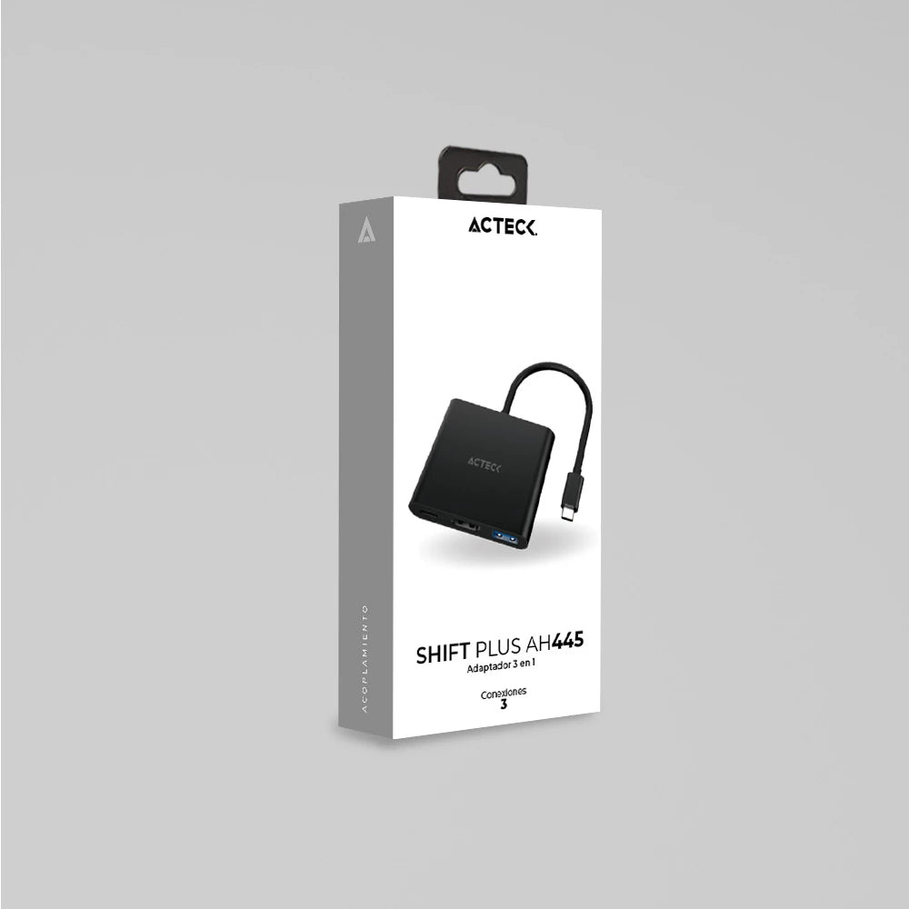 Adaptador 3 en 1 USB-C ACTECK AH445 